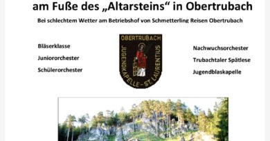 Herzliche Einladung zum Sommerfest der Blasmusik am 20.07.2024 ab 16:00 Uhr in Obertrubach!